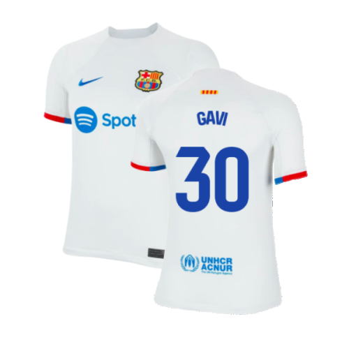 2023-2024 Barcelona Away Shirt (Kids) (Gavi 30)