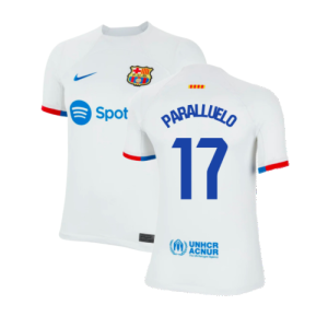 2023-2024 Barcelona Away Shirt (Kids) (Paralluelo 17)