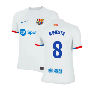 2023-2024 Barcelona Away Shirt (Ladies) (A Iniesta 8)