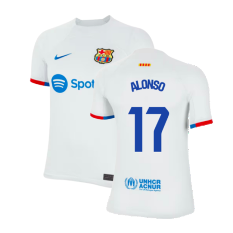 2023-2024 Barcelona Away Shirt (Ladies) (Alonso 17)