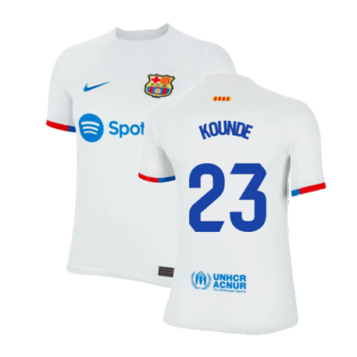 2023-2024 Barcelona Away Shirt (Ladies) (Kounde 23)