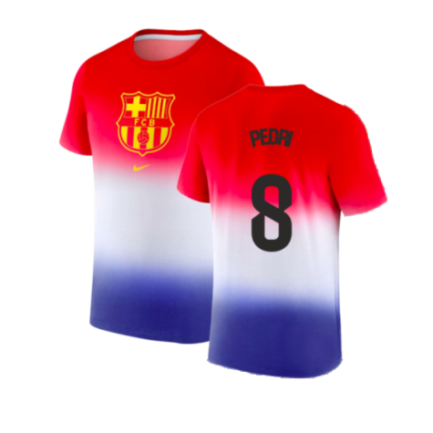 2023-2024 Barcelona Crest Tee (Blue) (Pedri 8)