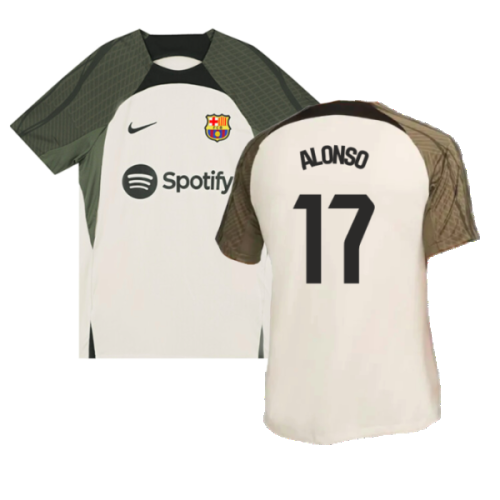 2023-2024 Barcelona Dri-Fit Strike Training Shirt (Grey) (Alonso 17)