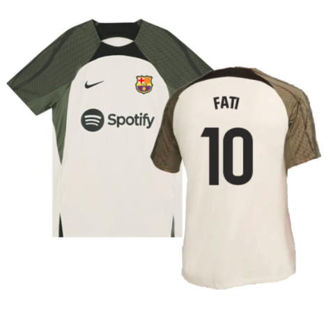 2023-2024 Barcelona Dri-Fit Strike Training Shirt (Grey) (Fati 10)