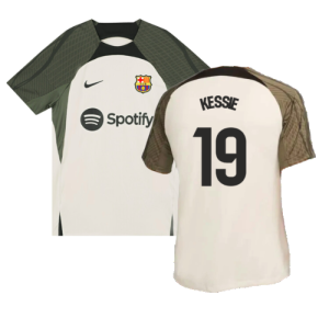 2023-2024 Barcelona Dri-Fit Strike Training Shirt (Grey) (Kessie 19)