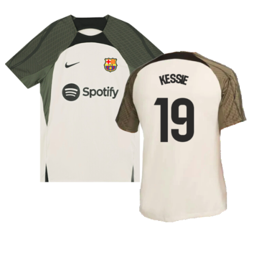 2023-2024 Barcelona Dri-Fit Strike Training Shirt (Grey) (Kessie 19)