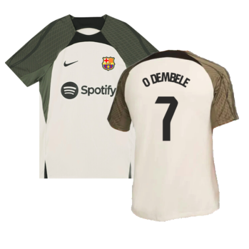 2023-2024 Barcelona Dri-Fit Strike Training Shirt (Grey) (O Dembele 7)