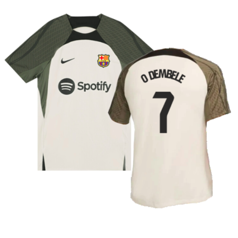 2023-2024 Barcelona Dri-Fit Strike Training Shirt (Grey) (O Dembele 7)