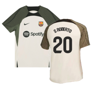 2023-2024 Barcelona Dri-Fit Strike Training Shirt (Grey) (S Roberto 20)