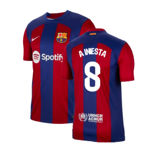 2023-2024 Barcelona Home Shirt (A Iniesta 8)