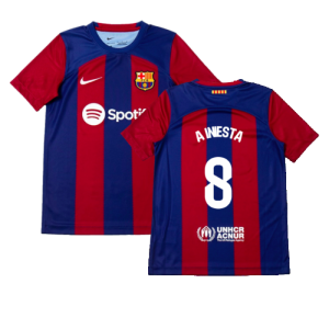2023-2024 Barcelona Home Shirt (Kids) (A Iniesta 8) 2023-2024 Barcelona Home Shirt (Kids) (A Iniesta 8)