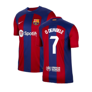 2023-2024 Barcelona Home Shirt (O Dembele 7)