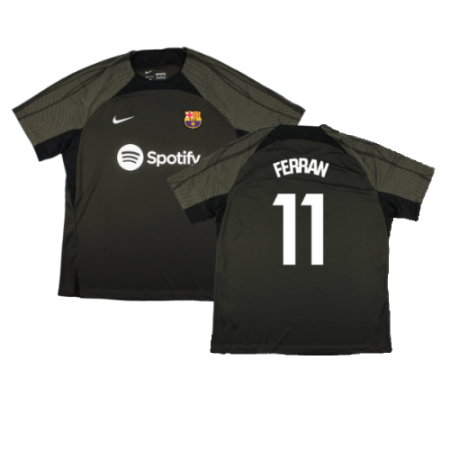 2023-2024 Barcelona Strike Dri-Fit Training Shirt (Sequoia) (Ferran 11)