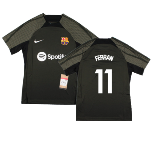 2023-2024 Barcelona Strike Dri-Fit Training Shirt (Sequoia) - Kids (Ferran 11)