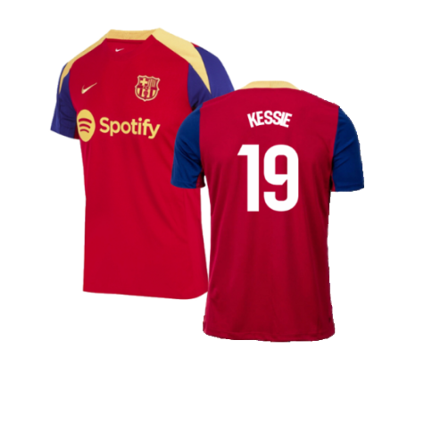 2023-2024 Barcelona Strike Training Shirt (Red) (Kessie 19)