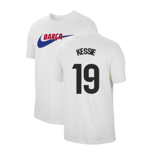 2023-2024 Barcelona Swoosh Club Tee (White) (Kessie 19)