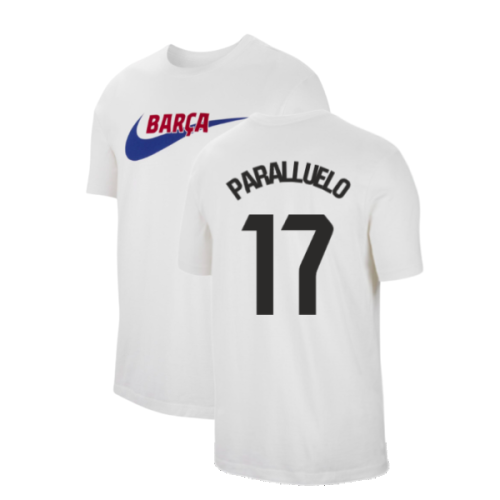 2023-2024 Barcelona Swoosh Club Tee (White) (Paralluelo 17)