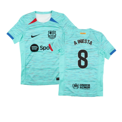 2023-2024 Barcelona Third Shirt (Kids) (A Iniesta 8)