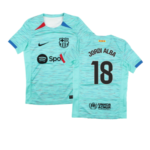 2023-2024 Barcelona Third Shirt (Kids) (Jordi Alba 18)