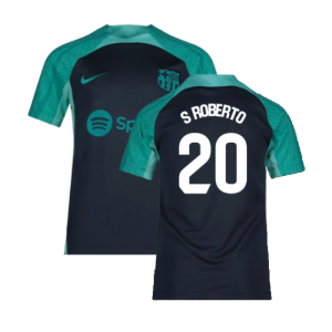 2023-2024 Barcelona Training Shirt (Thunder) - Kids (S Roberto 20)