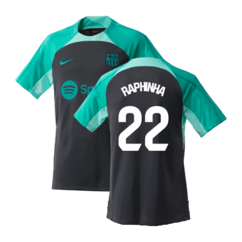 2023-2024 Barcelona Training Shirt (Thunder) (Raphinha 22)