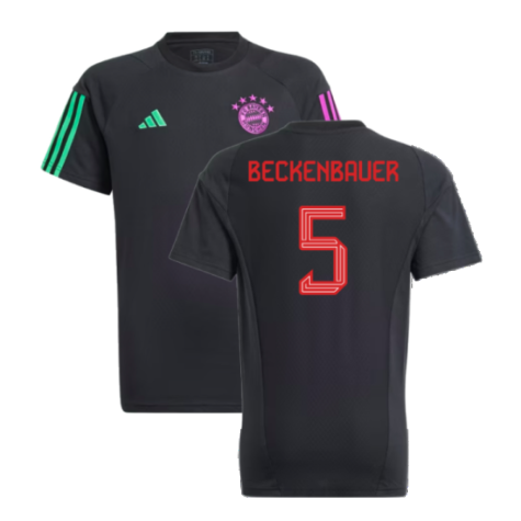 2023-2024 Bayern Munich Core Tee (Black) - Kids (Beckenbauer 5)