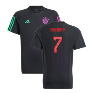 2023-2024 Bayern Munich Core Tee (Black) - Kids (Gnabry 7)