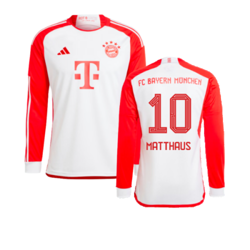 2023-2024 Bayern Munich Long Sleeve Home Shirt (Kids) (Matthaus 10)