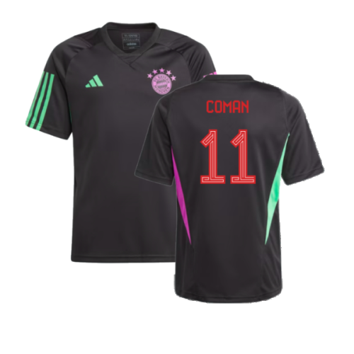 2023-2024 Bayern Munich Training Shirt (Black) - Kids (Coman 11)