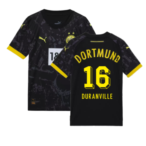 2023-2024 Borussia Dortmund Away Shirt (Kids) (Duranville 16)