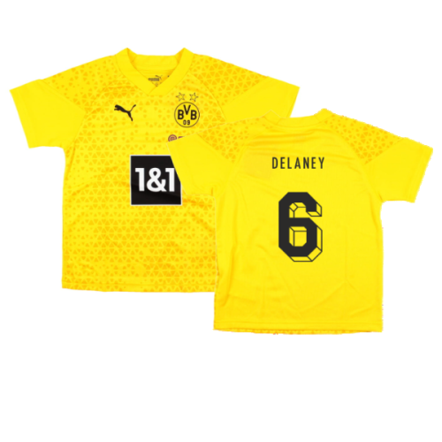 2023-2024 Borussia Dortmund Training Jersey (Yellow) - Kids (Delaney 6)