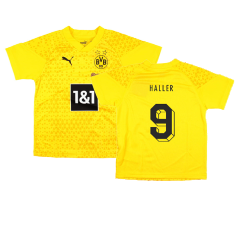 2023-2024 Borussia Dortmund Training Jersey (Yellow) - Kids (Haller 9)