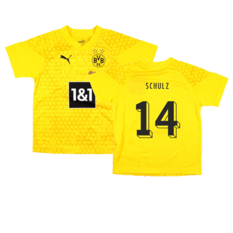 2023-2024 Borussia Dortmund Training Jersey (Yellow) - Kids (Schulz 14)