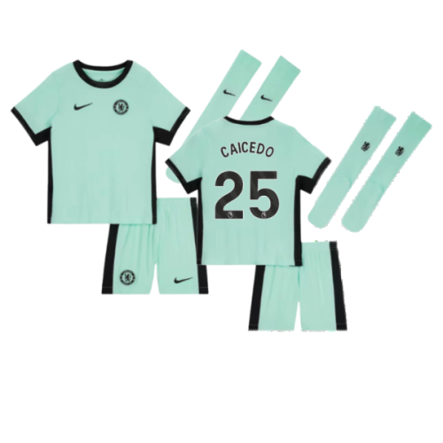 2023-2024 Chelsea Little Boys Third Mini Kit (Caicedo 25)