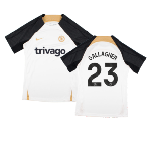 2023-2024 Chelsea Strike Training Shirt (White) (GALLAGHER 23)