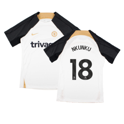 2023-2024 Chelsea Training Shirt (White) - Kids (Nkunku 18)