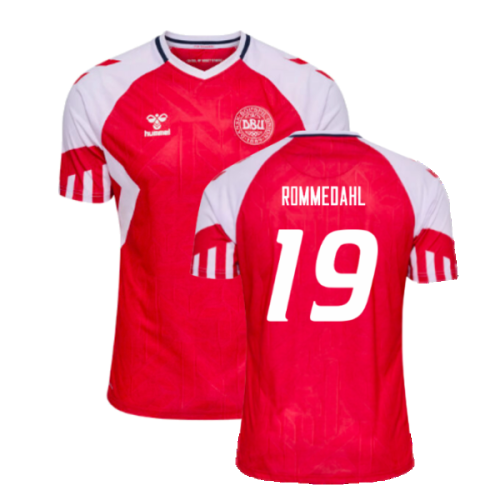 2023-2024 Denmark Home Shirt (ROMMEDAHL 19)