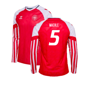 2023-2024 Denmark Long Sleeve Home Shirt (Maehle 5)