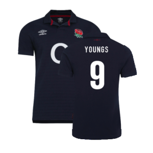 2023-2024 England Rugby Alternate Classic Jersey - Kids (Youngs 9)