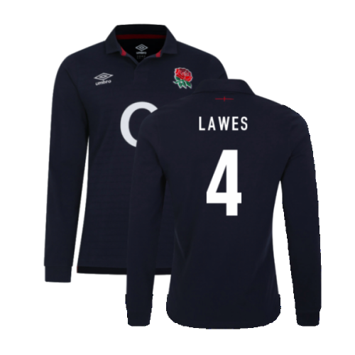 2023-2024 England Rugby Alternate LS Classic Jersey (Kids) (Lawes 4)