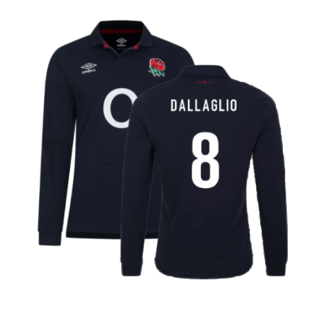 2023-2024 England Rugby Alternate LS Classic Shirt (Dallaglio 8)