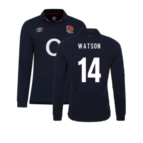 2023-2024 England Rugby Alternate LS Classic Shirt (Watson 14)