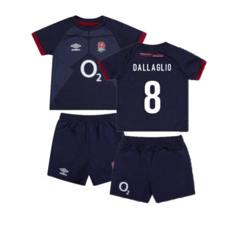 2023-2024 England Rugby Alternate Replica Baby Kit (Dallaglio 8)