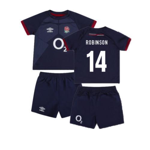 2023-2024 England Rugby Alternate Replica Baby Kit (Robinson 14)