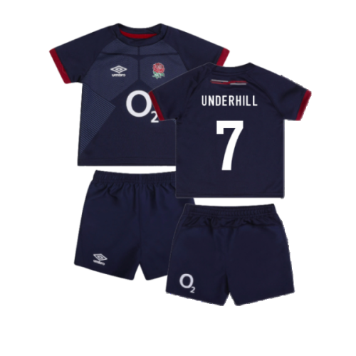 2023-2024 England Rugby Alternate Replica Baby Kit (Underhill 7)