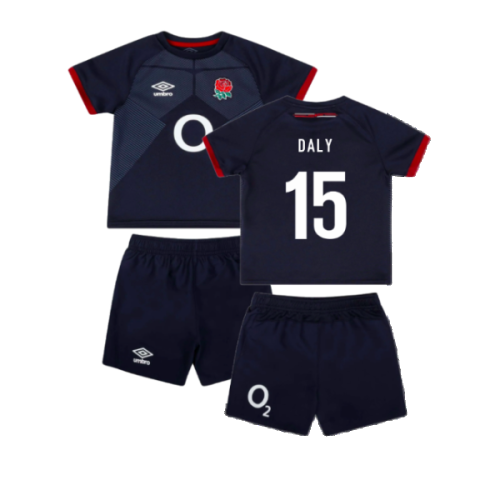 2023-2024 England Rugby Alternate Replica Infant Kit (Daly 15)