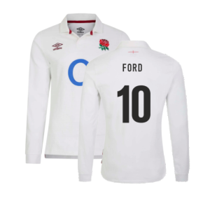 2023-2024 England Rugby Home LS Classic Jersey (Ford 10)