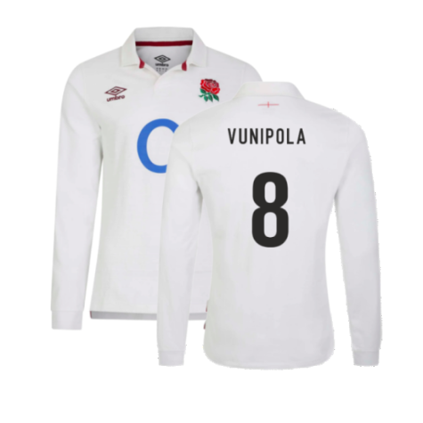 2023-2024 England Rugby Home LS Classic Jersey (Vunipola 8)