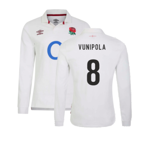 2023-2024 England Rugby Home LS Classic Jersey (Vunipola 8)