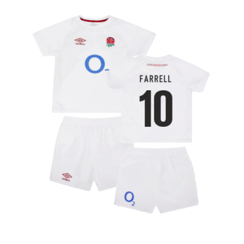 2023-2024 England Rugby Home Replica Infant Kit (Farrell 10)